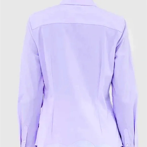 Banana Republic, Women’s Fitted, Button-Down Top. Lavender, Stretch, 8P - Picture 7 of 13